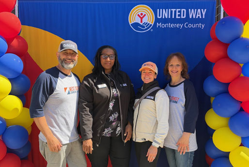 West Coast Community Bank team members standing together at a United Way Monterey County community event