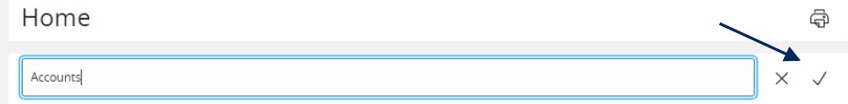 Close-up of the checkmark under the Print icon.