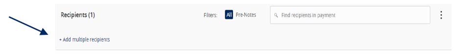 Recipients and Add Multiple Recipients.