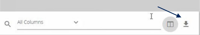 Toolbar with an 'All Columns' dropdown, search icon, and grid layout button for customizing table column display.