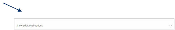 Show additional options with a carrot for the dropdown menu.