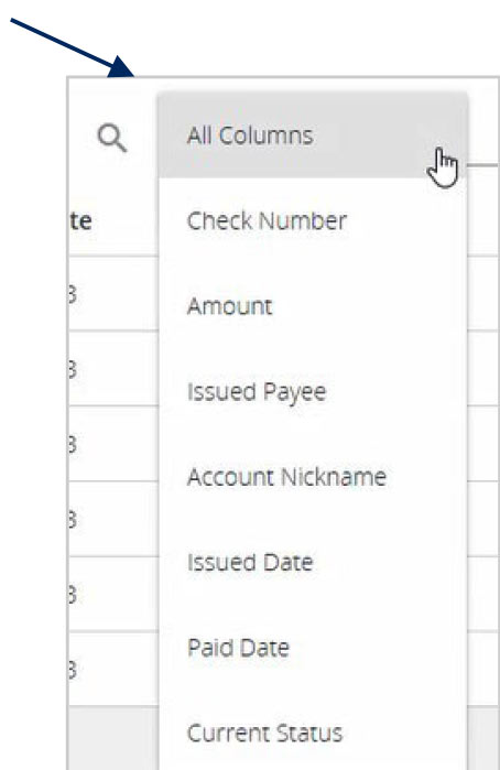 A Search window showing items that were selected using the search criteria in the image above.