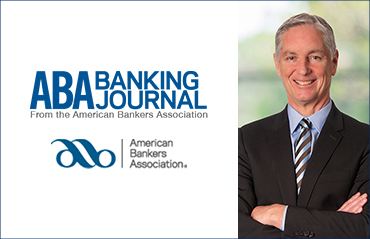 Professional headshot of Jon Sisk alongside American Bankers Association Banking Journal magazine logo